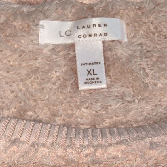 Lauren Conrad Intimates Cozy Shorts Sleeve Set-Pink-XL-NWT - Picture 3 of 7